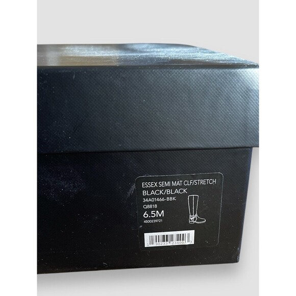 Coach Riding Boots Essex Semi Matte Leather/Stretch Black Women' SZ 6.5B 36.5 EU - Picture 10 of 11